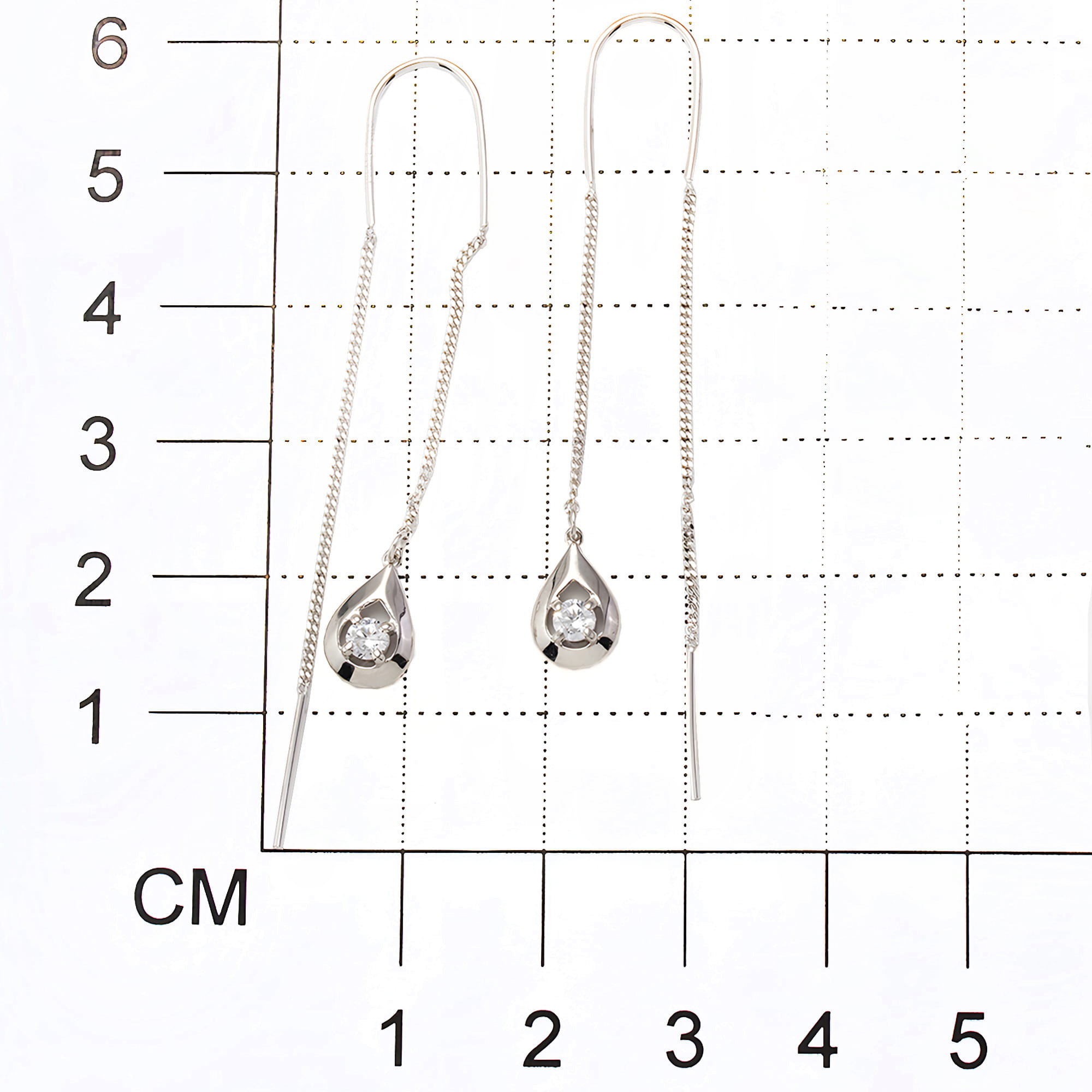 Серьги из серебра 925 пробы с фианитом АЛЬКОР 02-1448/00КЦ-00 Серебро 925 пр.