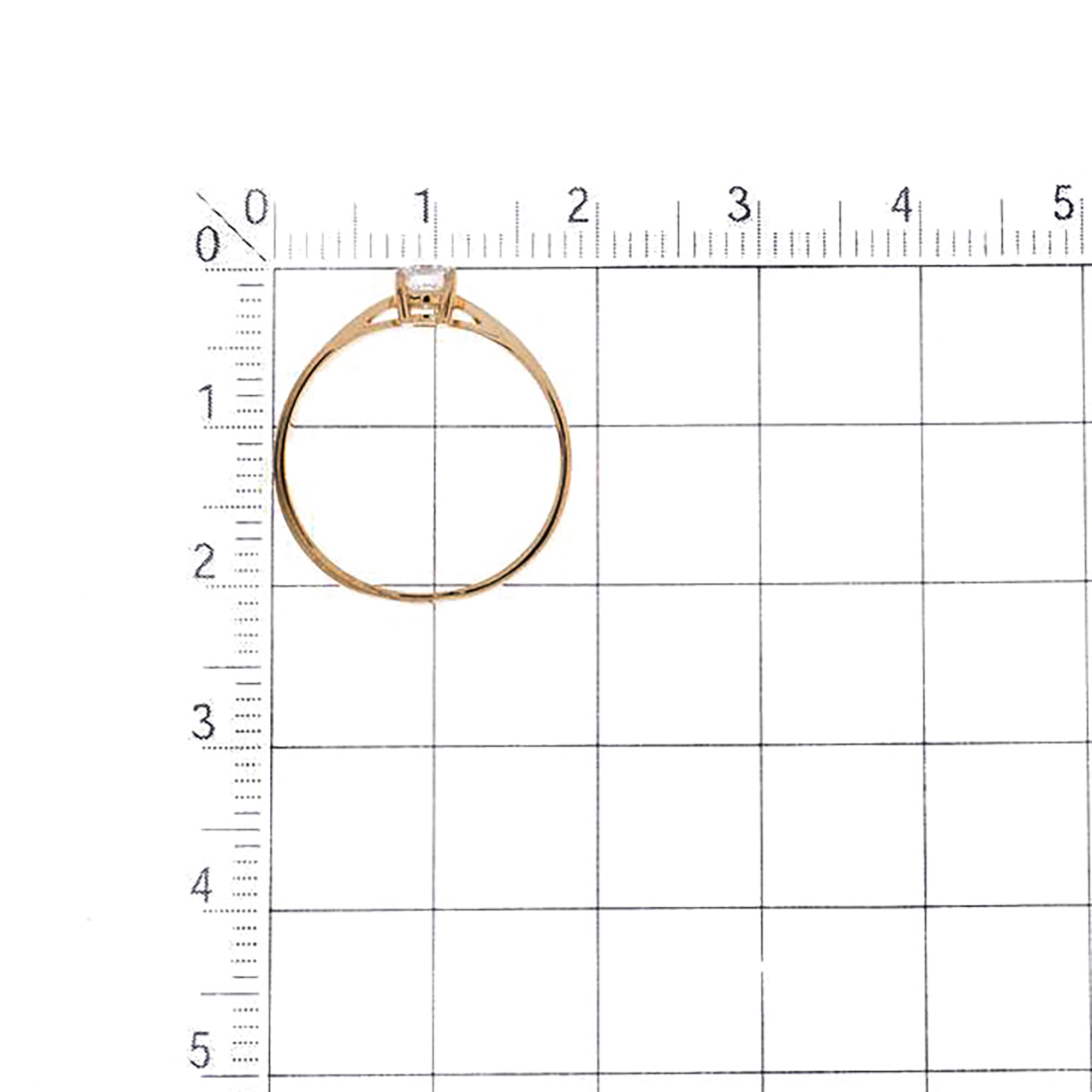 Кольцо из золота 585 пробы с фианитом KARATOV Т142014997 Золото 585 пр.
