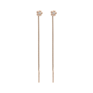 Серьги из золота 585 пробы с фианитом МАГНАТ 19009