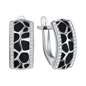 Серьги из серебра 925 пробы с фианитом TALANT 10-76-0001-15419