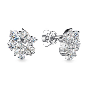 Серьги из серебра 925 пробы с фианитом АЛЬКОР 02-3514/00КЦ-00