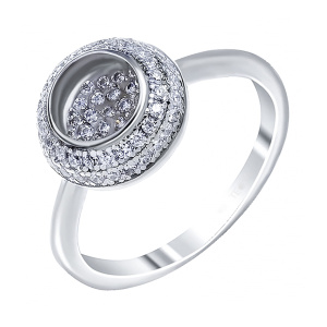 Кольцо из серебра 925 пробы с фианитом TEOSA LYB02344-R