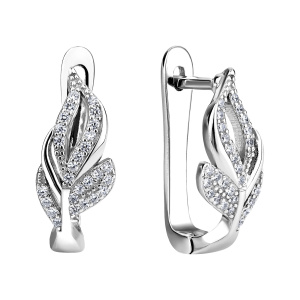Серьги из серебра 925 пробы с фианитом JUVEDEL СЛ-5312